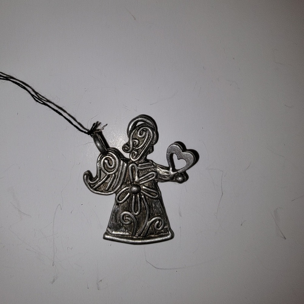 Marcie vintage pewter angel pendant‎